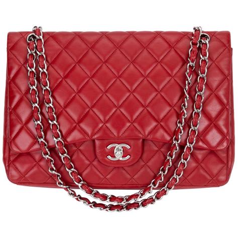 chanel maxi flap bag red|chanel maxi flap bag lambskin.